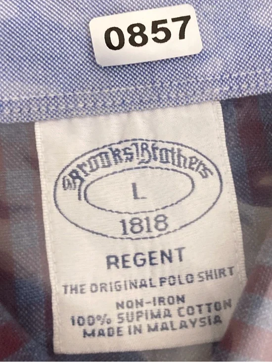 Brooks Brothers Regent Original Polo Shirt Non Iron Men’s L Plaid Supima Cotton - Picture 15 of 15
